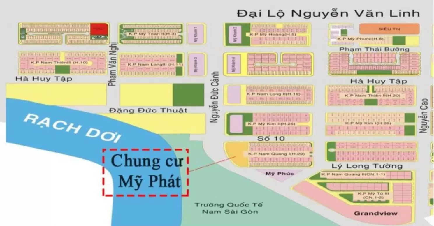 Vị trí dự án căn hộ Mỹ Phát Phú Mỹ Hưng