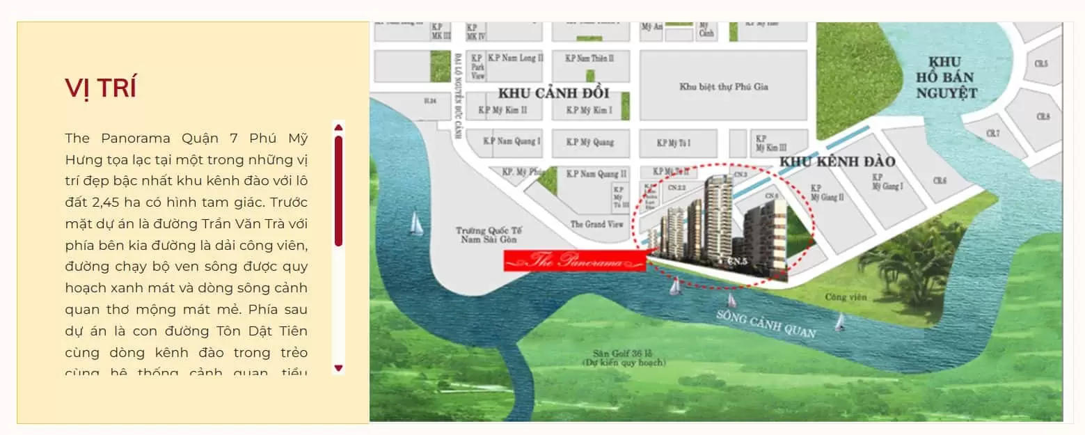 Vị tri dự án căn hộ Panorama Phú Mỹ Hưng