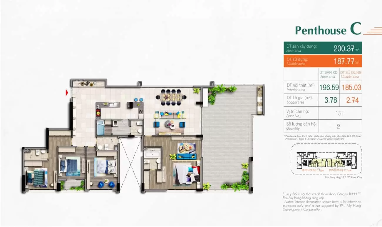 3 căn Penhouse tại dự án Hưng Phúc Premier