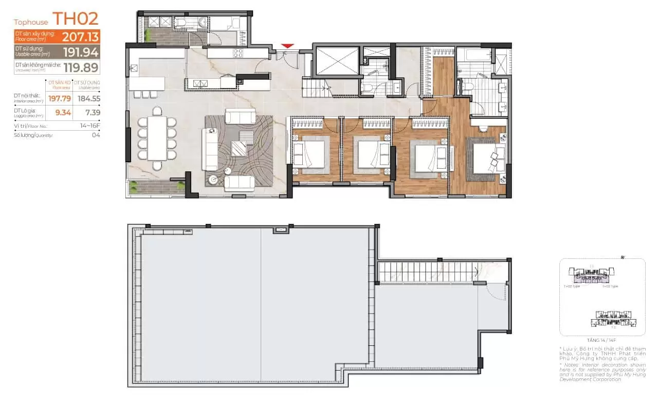2 căn Penhouse dự án Cardinal Court