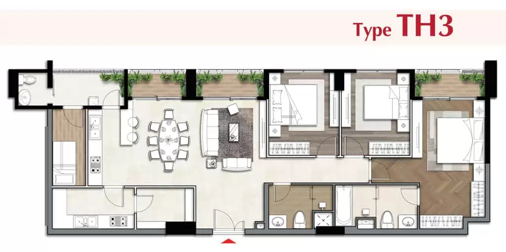 4 căn penhouse dự án Ascentia
