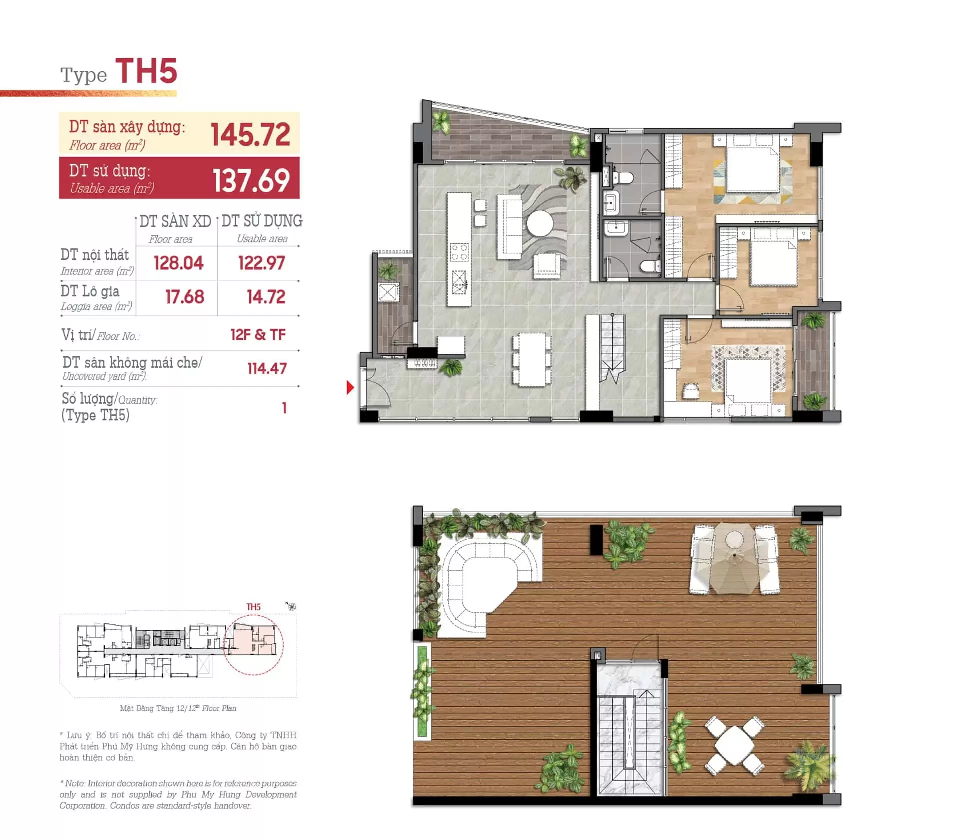 Căn hộ Penhouse tại dự án The Aurora Phú Mỹ Hưng