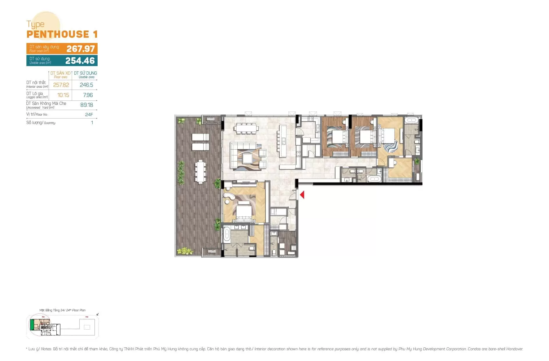 Thiết kế 2 căn Penhouse tại dự án The Horizon