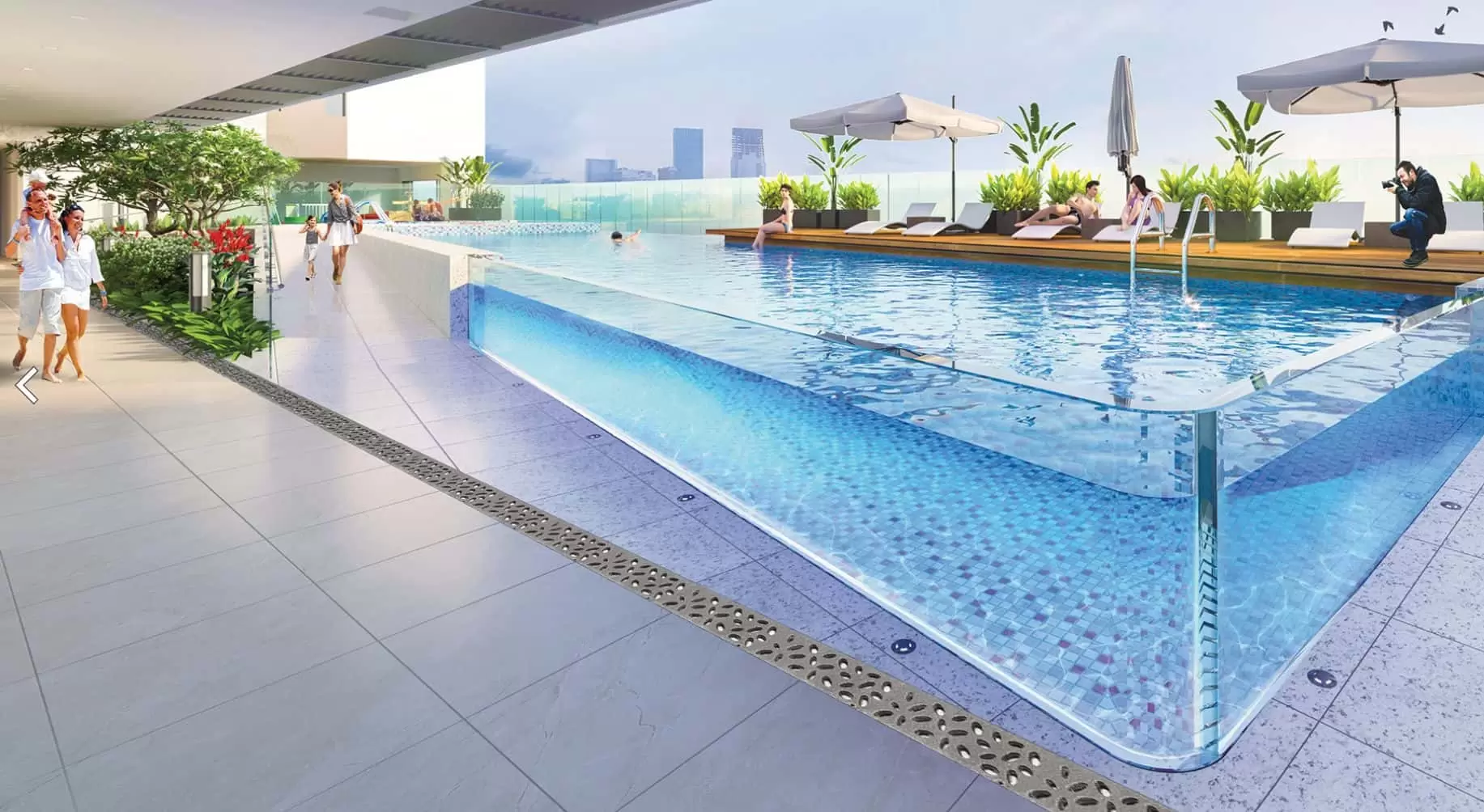 Hồ bơi xuyên sáng