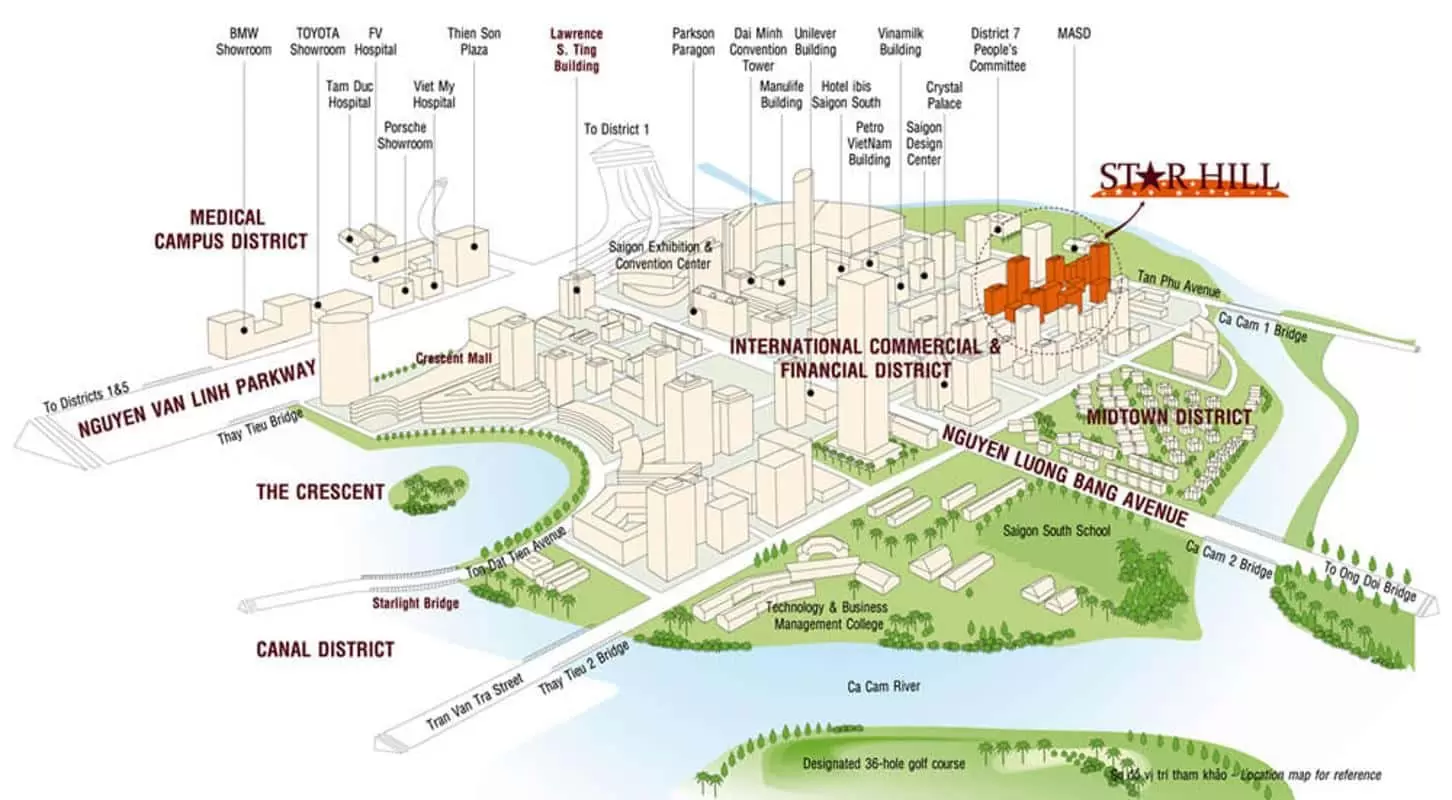 Starhill nằm tại vị trí CBD của Phú Mỹ Hưng