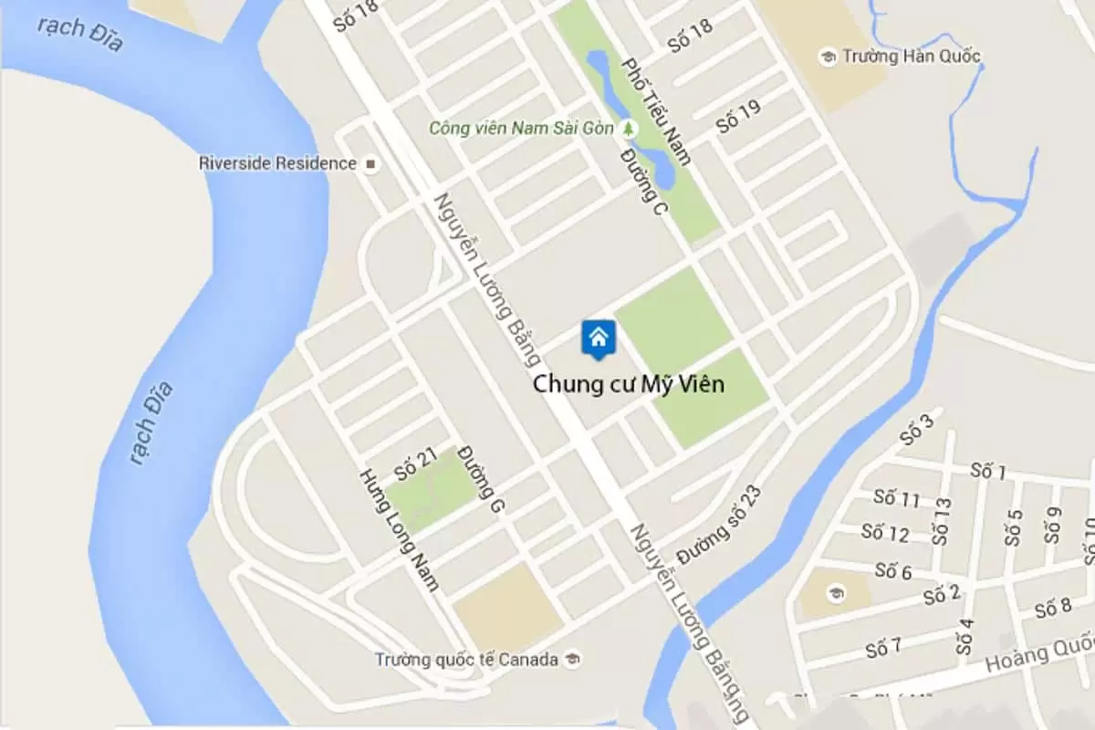Vị trí dự án căn hộ chung cư Mỹ Viên Phú Mỹ Hưng