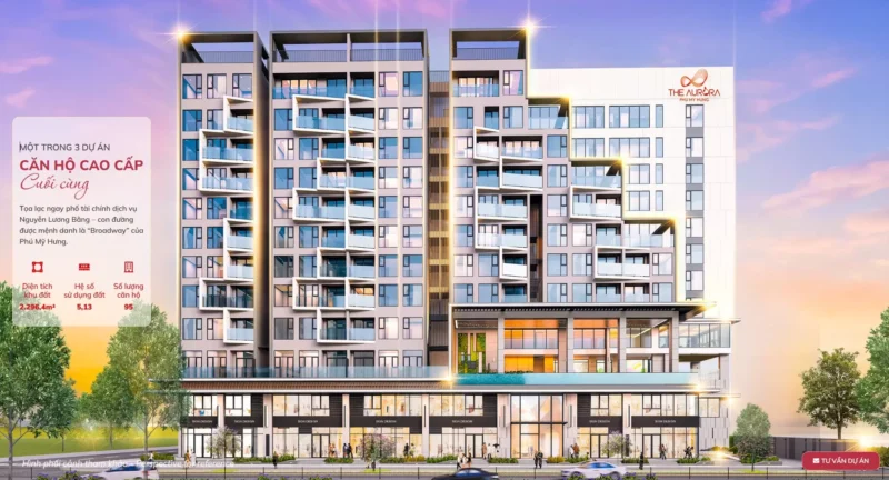 Mặt đứng dự án The Aurora