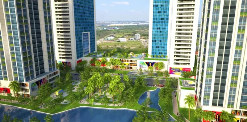 Babylon Garden có vườn treo giữa các tòa nhà