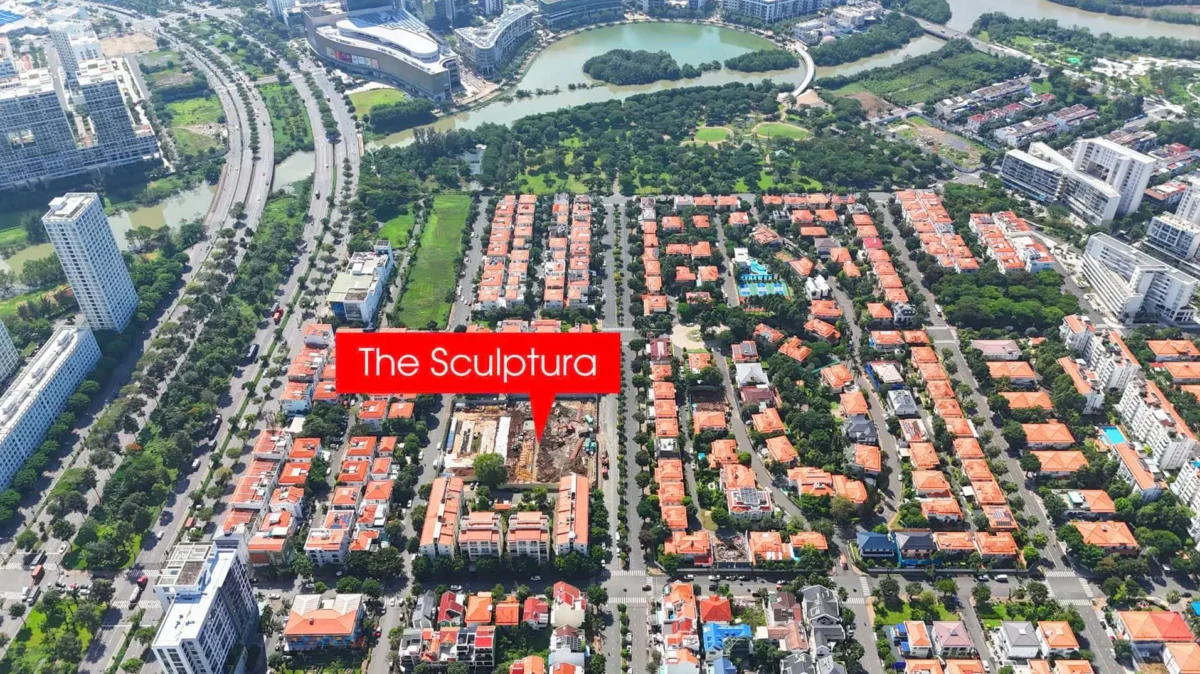 Vị trí dự án The Sculptura Phú Mỹ Hưng cực kỳ đắc địa với 4 mặt tiền, kết nối trực tiếp đến Công viên Ánh Trăng và Crescent Mall thuận tiện bằng khoảng cách đi bộ