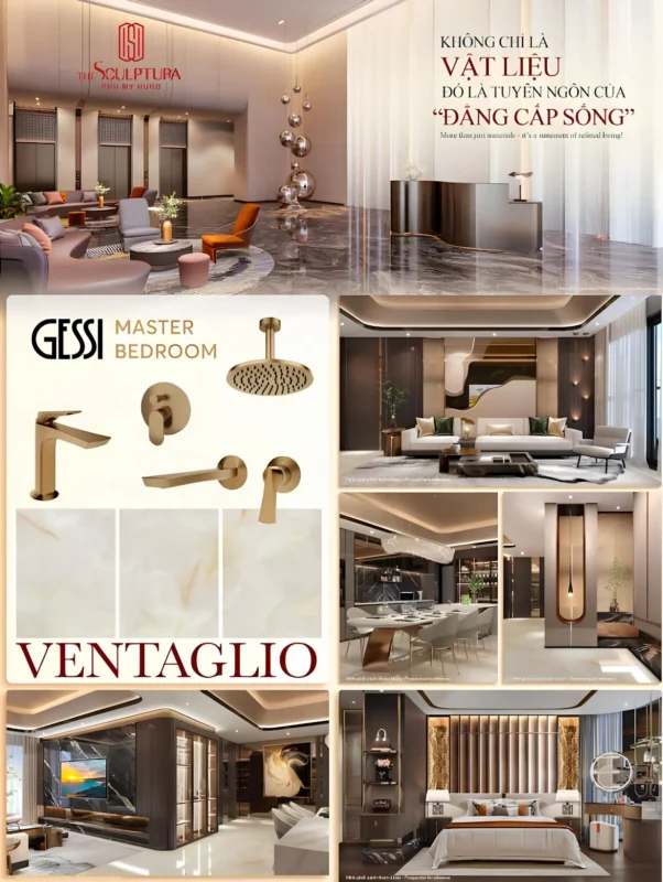 Nội thất được Phú Mỹ Hưng bàn giao cao cấp đến từ các thương hiệu hàng đầu tư Châu Âu như Gessi, Villeroy & Boch