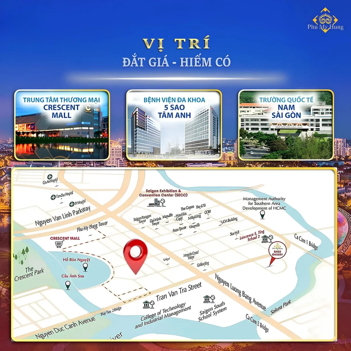 Vị trí kim cương ngay trung tâm Hồ Bán Nguyệt