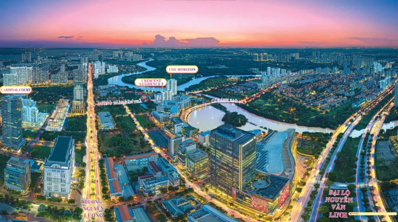 Khu Crescent là vị trí trung tâm nhất tại Phú Mỹ Hưng