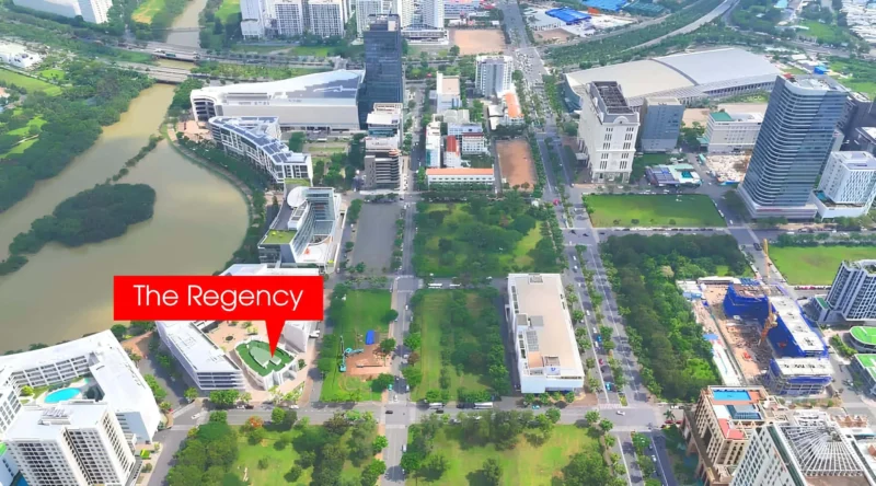 Vị trí dự án liền kề Hồ Bán Nguyệt "tựa sơn, hướng thủy" cực tốt phong thủy 
