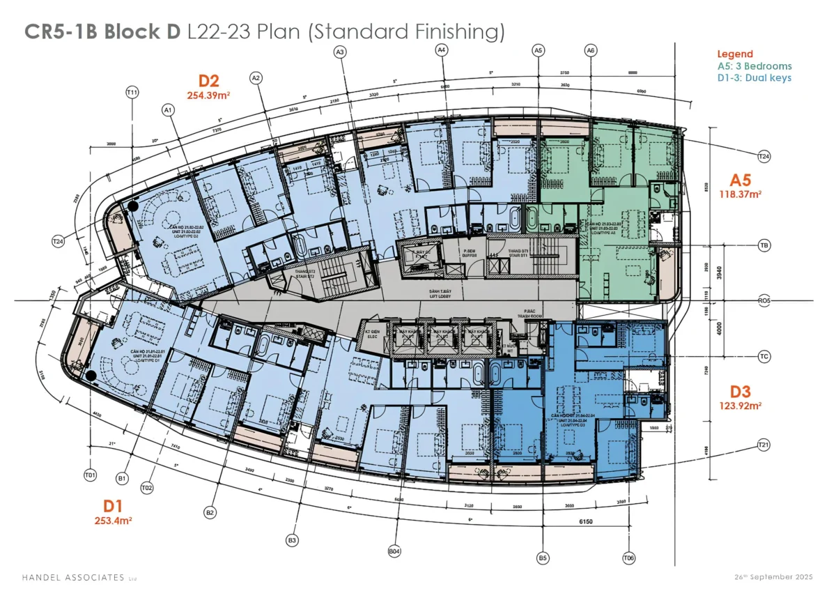Mặt bằng tầng 22-23