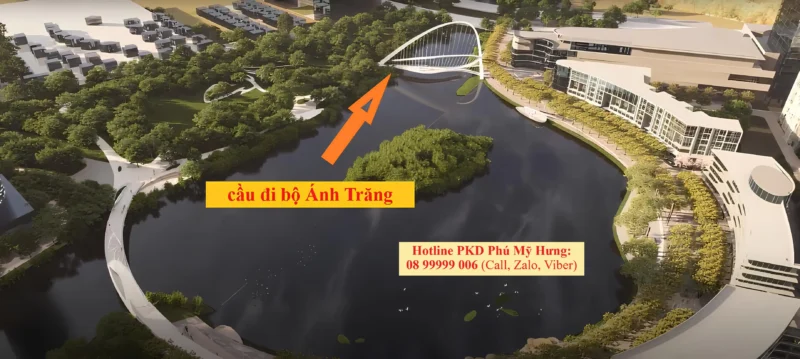 Phú Mỹ Hưng xây cầu đi bộ Ánh Trăng từ công viên Ánh Trăng sang Crescent Mall, cư dân tại The Sculptura đi bộ chỉ 5 phút sẽ đến Crescent Mall
