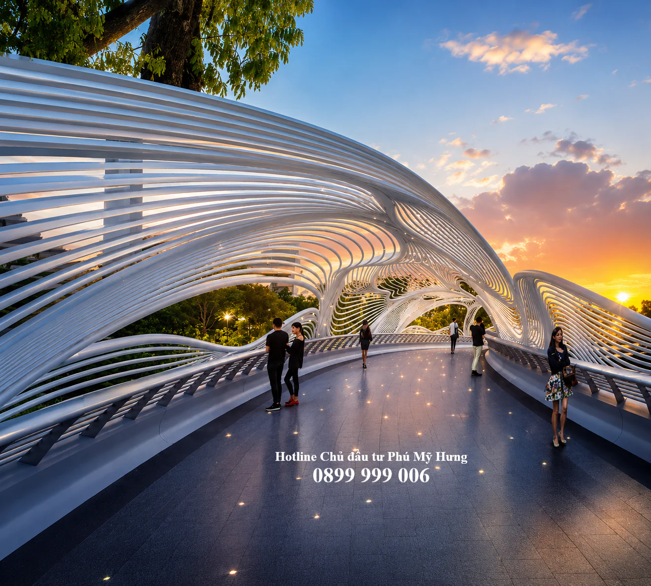 Thiết kế Cầu Ánh Trăng nối từ công viên sang Crescent Mall
