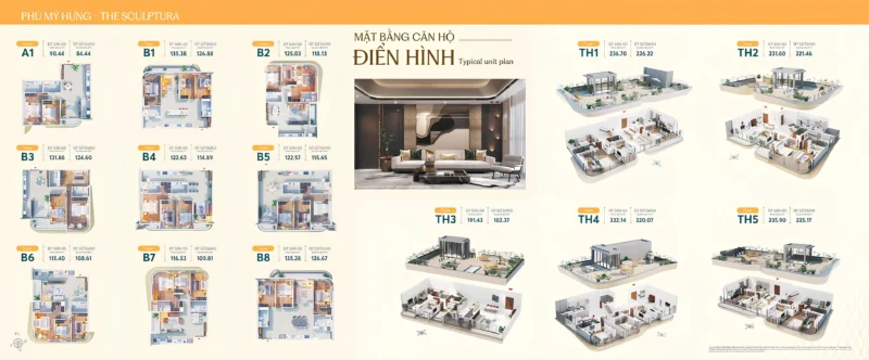 Các kiểu nhà tại dự án The Sculptura