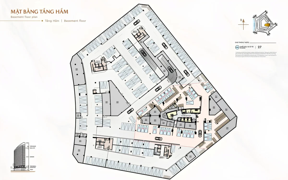 Mặt bằng tầng hầm