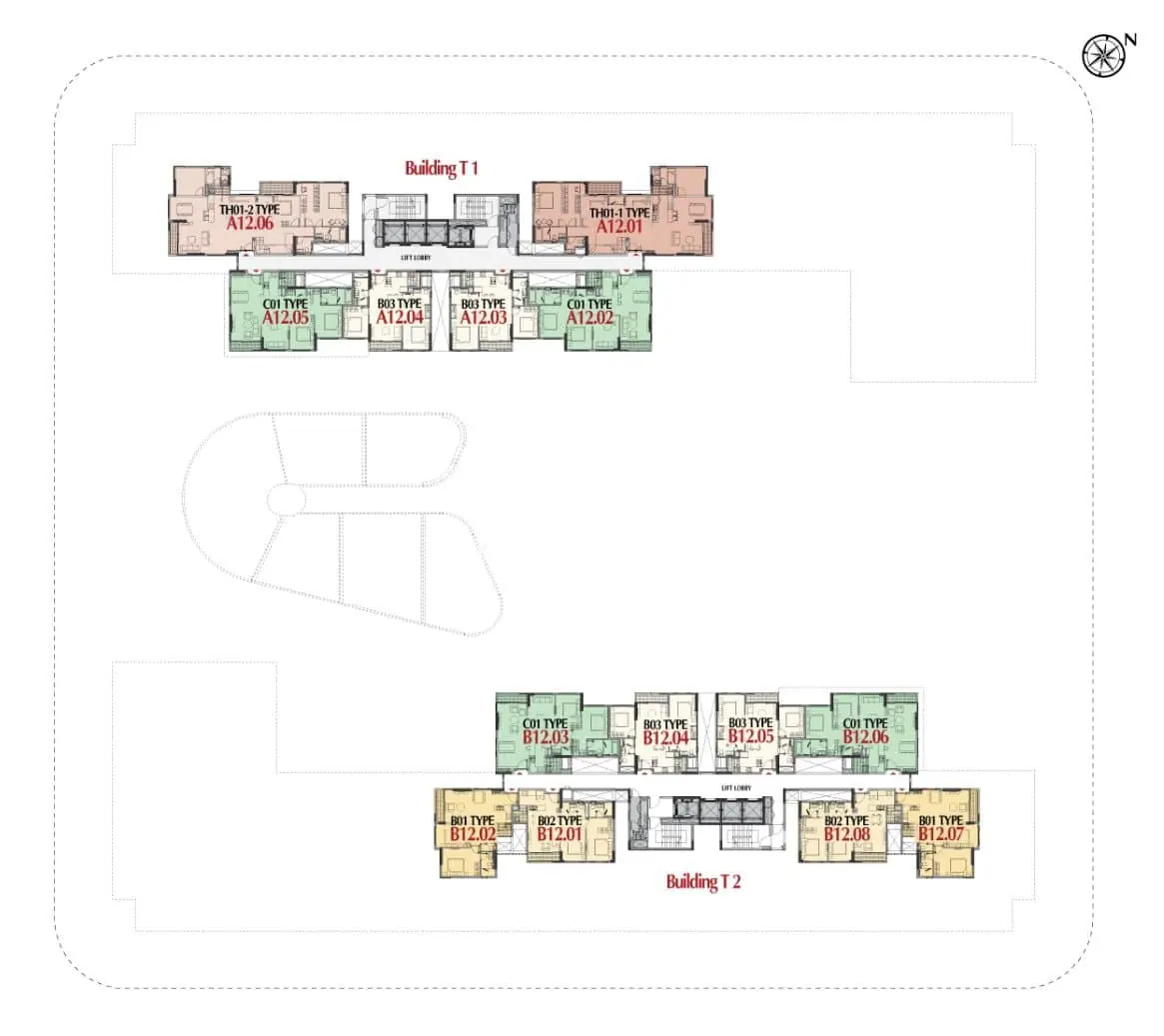 Mặt bằng tầng 12A