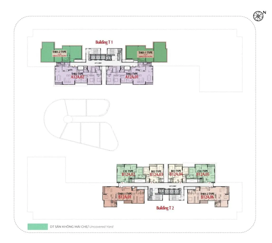 Mặt bằng tầng 14 Mặt bằng tầng 14