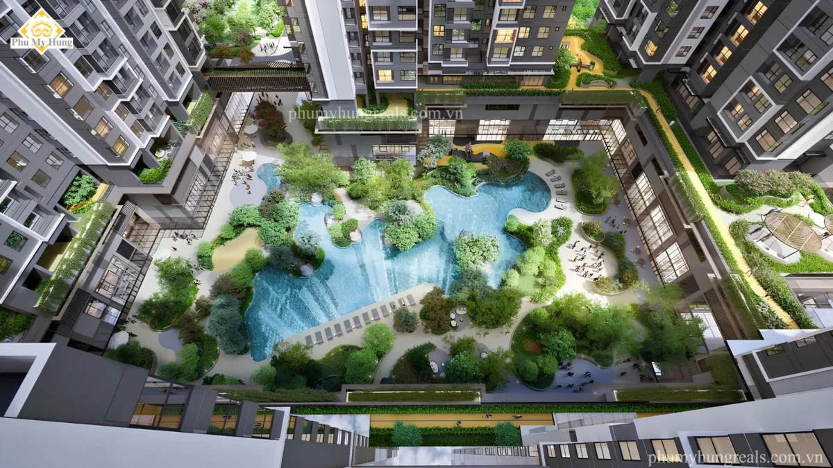 Bên trong nội khu dự án Phú Mỹ Hưng Bình Dương