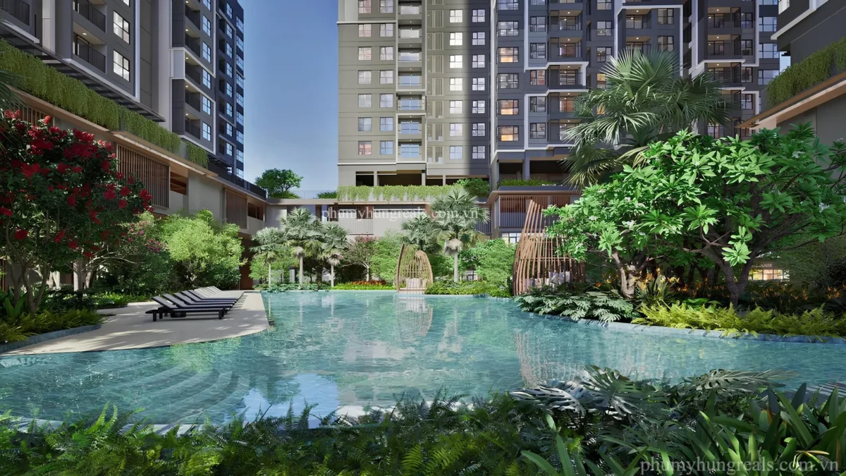 Hồ bơi dự án thiết kế như resort tại gia