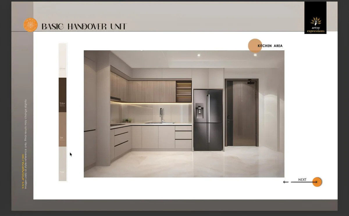 Phú Mỹ Hưng bàn giao hoàn thiện tủ bếp trên, tủ bếp dưới, bếp, máy hút mùi