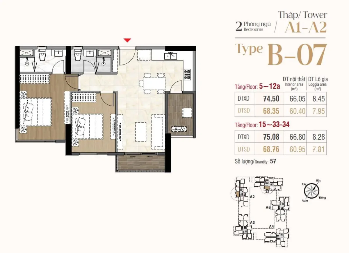 can 2 phong ngu 1 Phu My Hung Reals