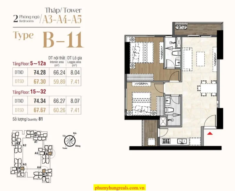 can 2 phong ngu 13 Phu My Hung Reals