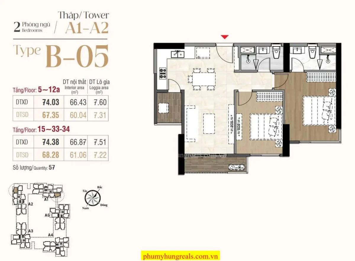 can 2 phong ngu 14 Phu My Hung Reals