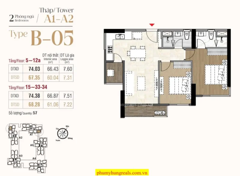 can 2 phong ngu 14 Phu My Hung Reals
