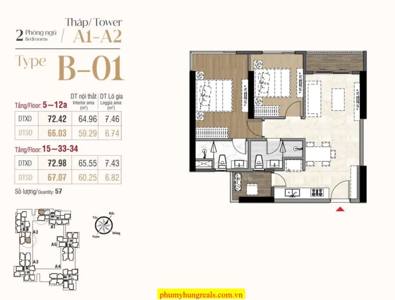can 2 phong ngu 4 Phu My Hung Reals