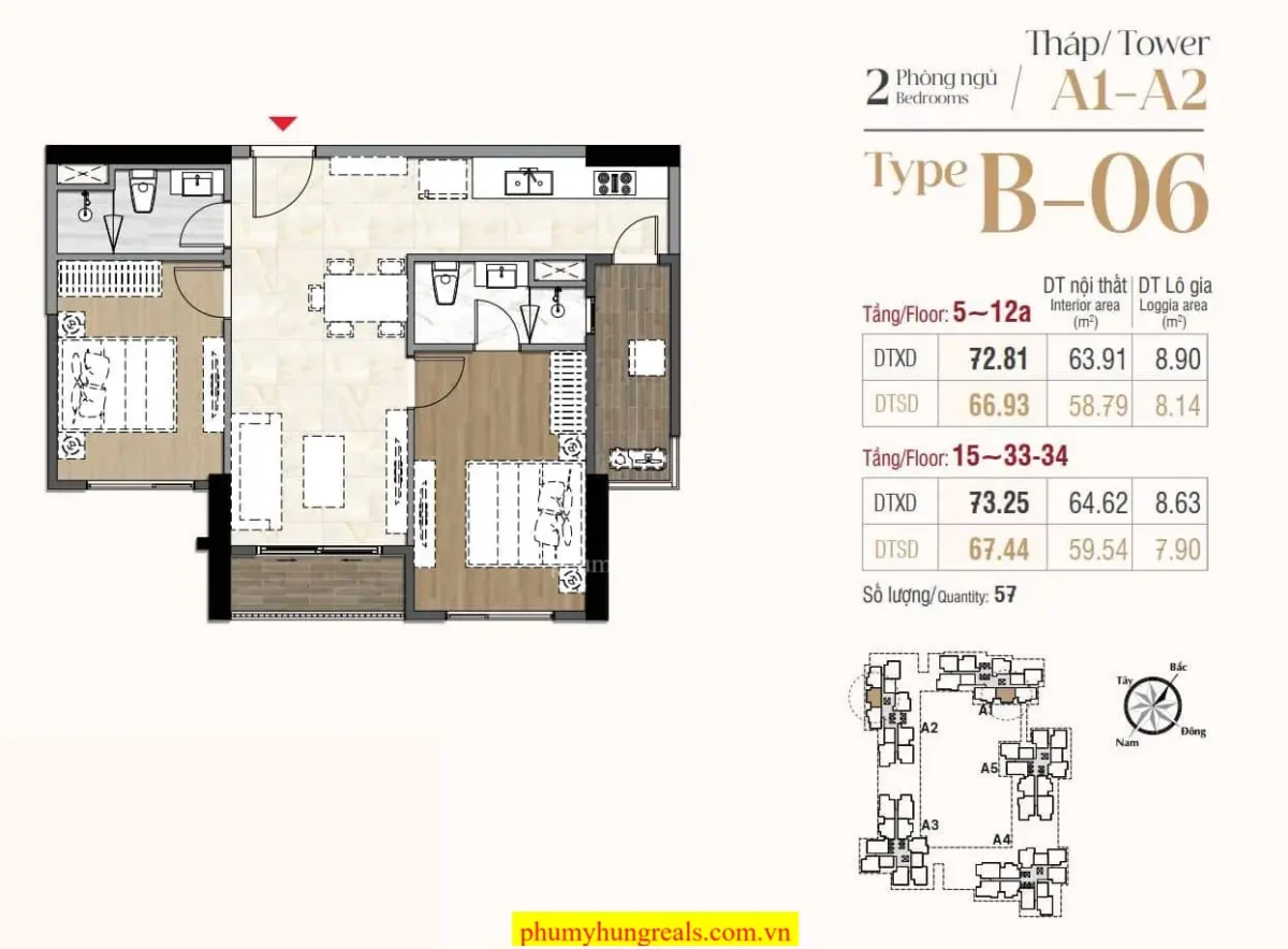 can 2 phong ngu 8 Phu My Hung Reals
