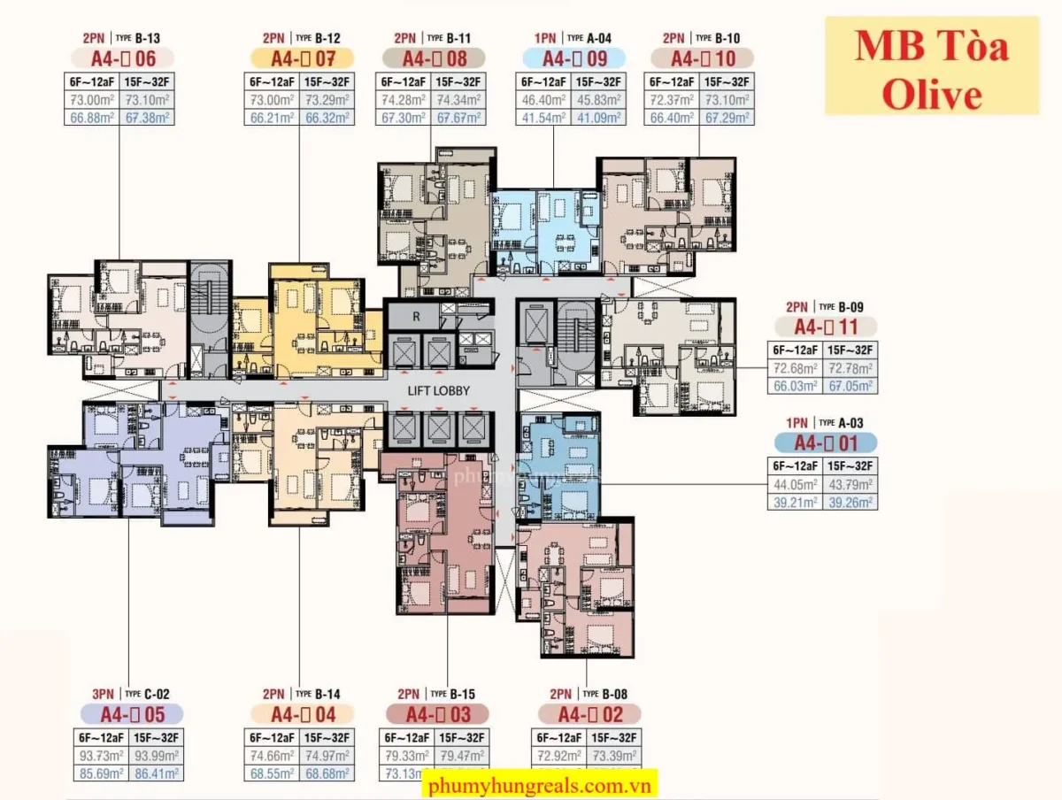 Mặt bằng tòa Olive, Ivies, Peony sẽ được mở bán vào các đợt sau Mặt bằng tòa Olive, Ivies, Peony sẽ được mở bán vào các đợt sau
