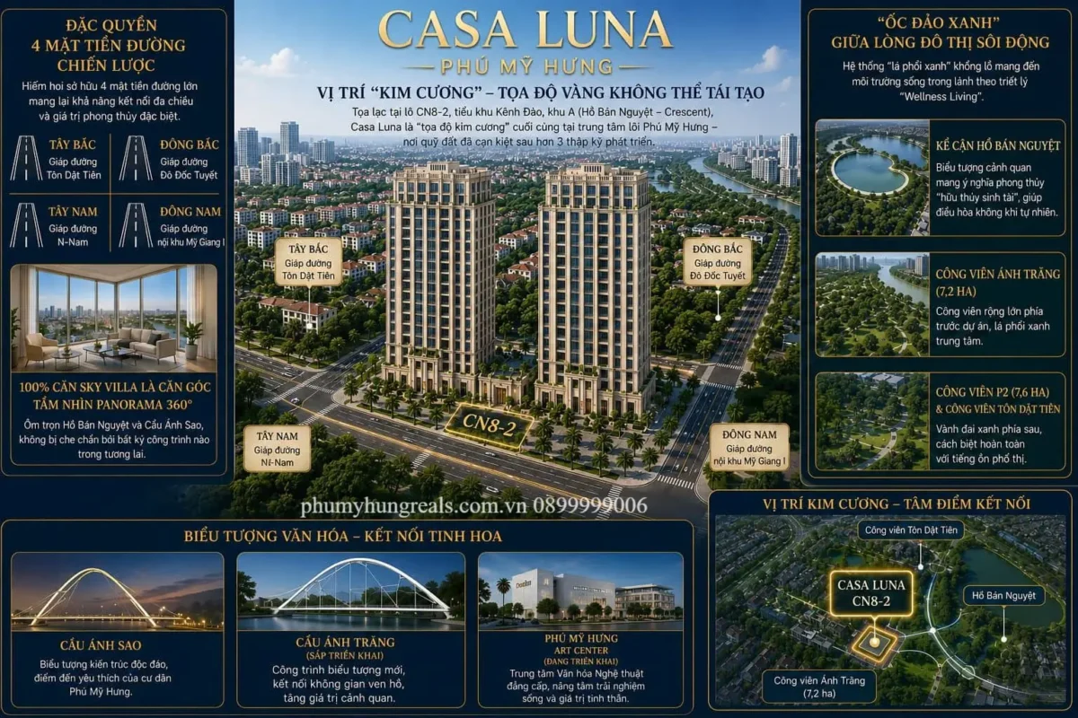 Vị trí căn hộ Casa Luna là yếu tố tiên quyết để Phú Mỹ Hưng phát triển sản phẩm phân khúc siêu sang ultra-luxury