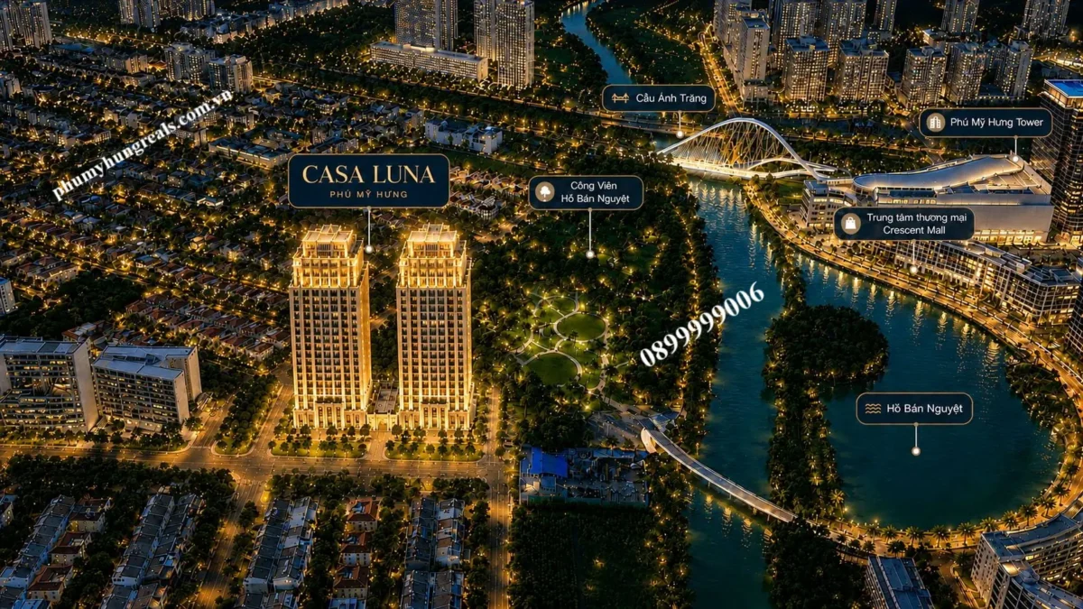 Casa Luna là dự án siêu sang tại Phú Mỹ Hưng và toàn Thành phố Hồ Chí Minh, toàn bộ đều là diện tích lớn từ 275m2/căn trở lên