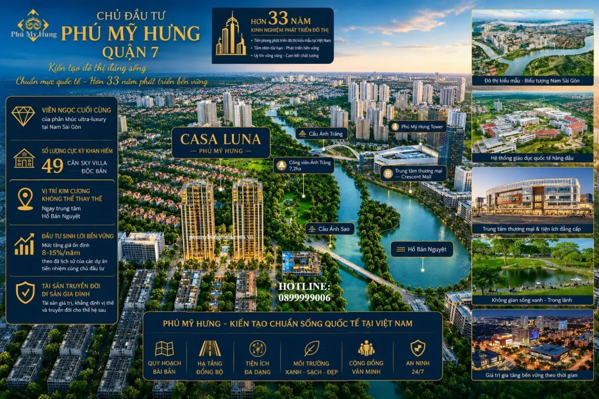Phú Mỹ Hưng không phát triển ồ ạt mà chú trọng vào chi tiết công trình, từng sản phẩm một cách tỉ mỉ và tinh tế, mang đến không gian sống tốt nhất cho cư dân