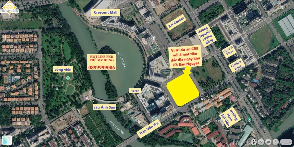 Vị trí dự án CR9 cực kỳ đắc địa, hiếm có tại trung tâm Phú Mỹ Hưng