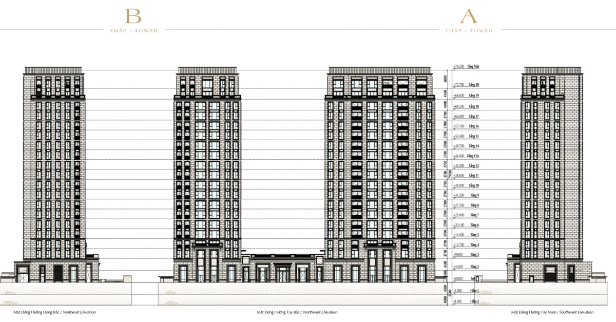 Mặt đứng dự án Casa Luna