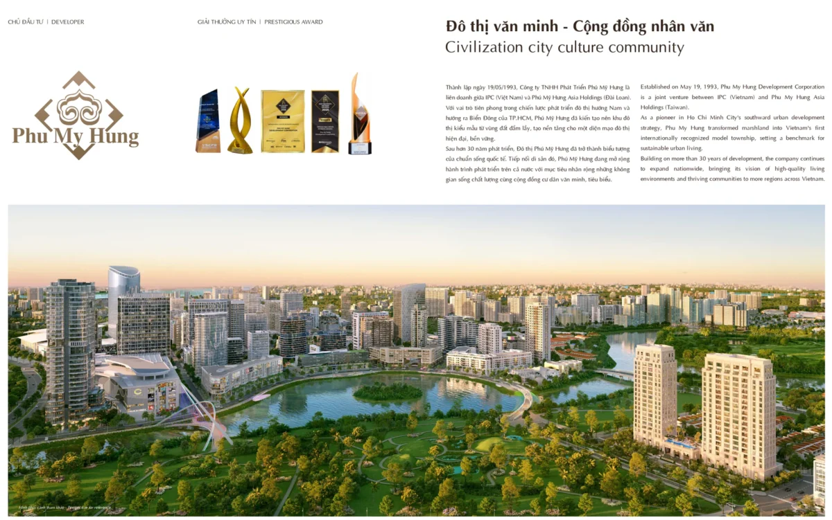 Chủ đầu tư Phú Mỹ Hưng là một trong những chủ đầu tư uy tín hàng đầu tại Việt Nam