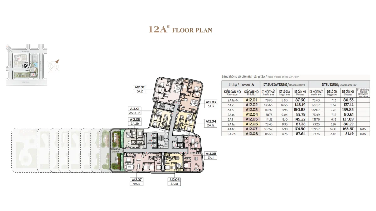 Mặt bằng tầng 12A