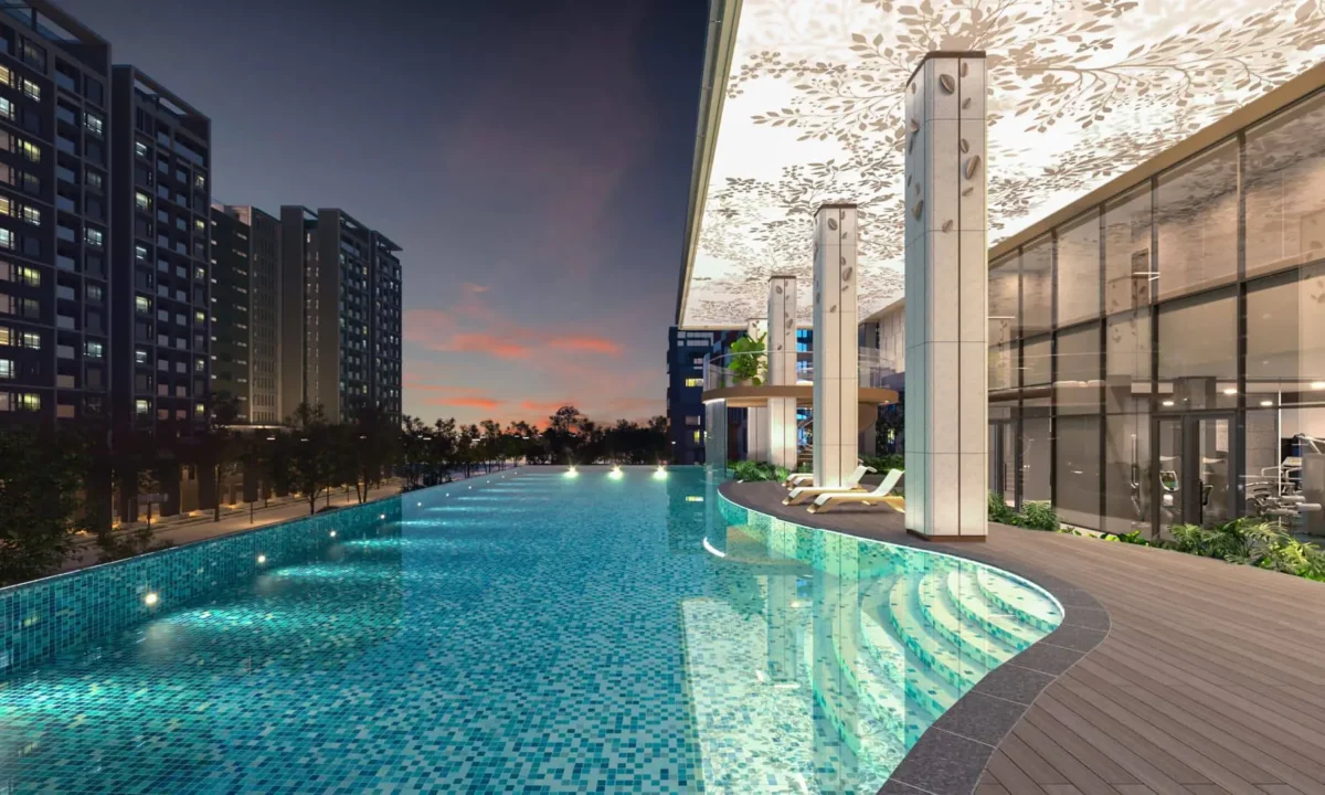 Hồ bơi muối tại dự án The Aristo